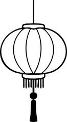 Chinese New Year 2026, the year of the Horse, red and gold line art characters, simple hand-drawn Asian elements with craft (Chinese translation: Happy Chinese New Year 2026, year of the Horse)