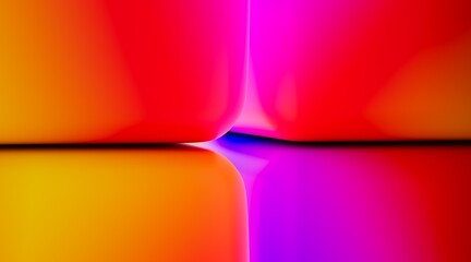 abstract round square colorful background 3D computer generated image