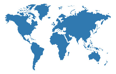 World Map Vector. Global Geography Illustration.