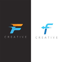 Creative Bold Letter F Vector Logo Concept for Strong Corporate Identity Symbol