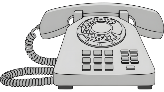 Desk Phone Vector Icon (Dial Phone)