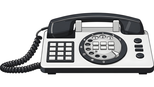 Desk Phone Vector Icon (Dial Phone)