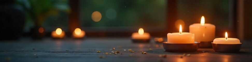 Serene Candlelight Calming Atmosphere for Meditation, Yoga, and Mindfulness Practices