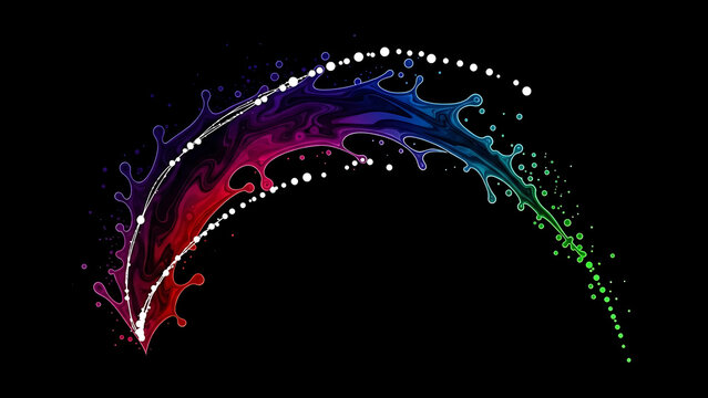 Experience vibrant color splash artwork with dynamic flow and energy for modern designs now