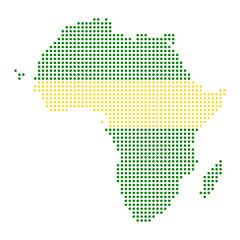 Fototapeta premium Dotted Africa Map. Africa Continent Map Vector Illustration.