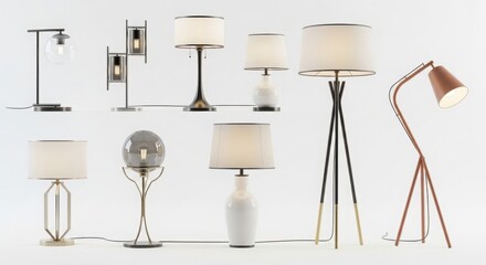 Elegant Selection of and Contemporary Lamps - Table, Floor, and Accent Lighting for Sophisticated Home Decor