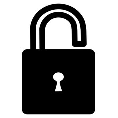 lock icon on black button