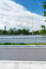 walkway in the modern city