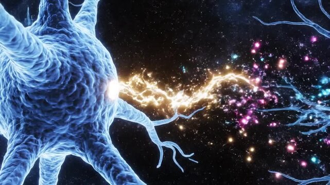 Abstract illustration of a neural network with glowing connections and intricate branching