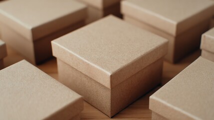 Smooth box forms with gentle shadows, gifting, organized calm gifting vibe