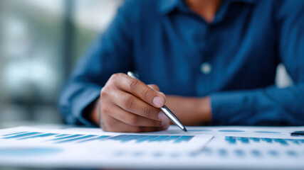 Work report analysis business chart team focus meeting progress planning success