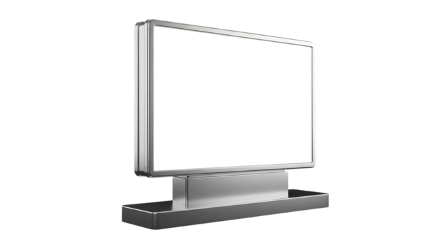 Blank billboard mockup for advertising and marketing isolated on transparent background