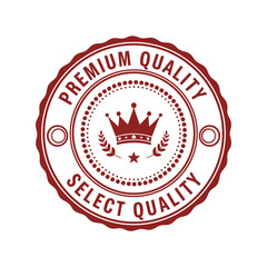 Premium quality select product guarantee stamp seal vector icon Vector