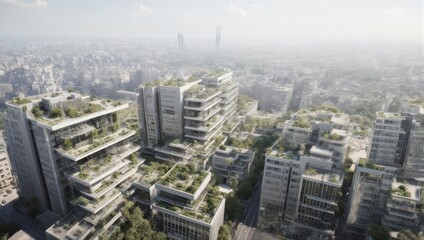 Modern Urban Oasis - Green Roofs and Sustainable Architecture.