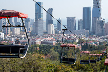 Residential district in Qingdao, China from the top