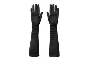 Obraz premium Black long gloves for elegant evening wear, fashion accessory for special events and formal occasions
