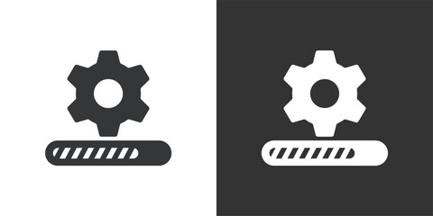 Settings Loading icon. Solid glyph series icon