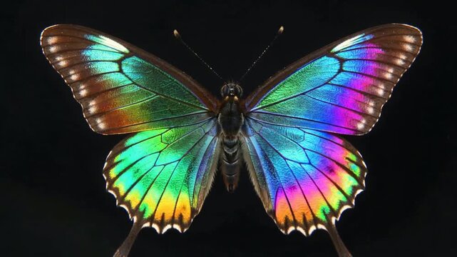 Rainbow Butterfly Beauty - A Vibrant Display of Natures Artistry.