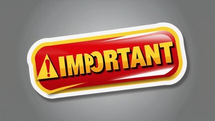 Important Notice Sign with Exclamation Mark