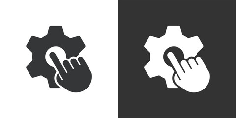 Settings Interaction icon. Solid glyph series icon