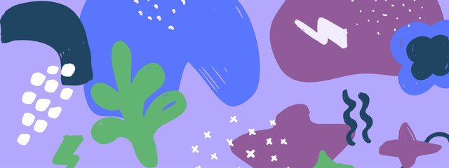 Creative Hand Drawn Abstract Art Composition Background