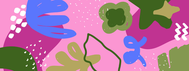 Creative Hand Drawn Abstract Art Composition Background