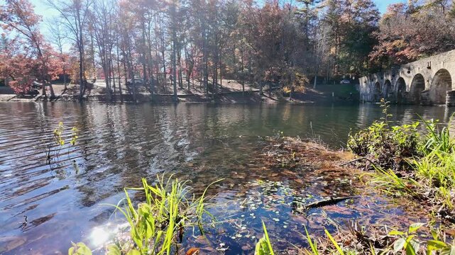 Tennessee, USA. Cumberland Mountain State Park, Cumberland Mountain State Park is a picturesque natural park located on the Cumberland Plateau, known for its lakes.