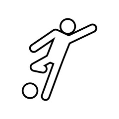 Soccer Player Kicking Ball