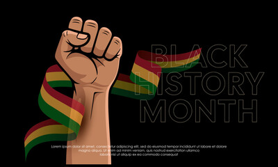 Black history month is celebrated with a graphic vector illustration design