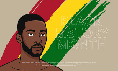 Black history month horizontal banners