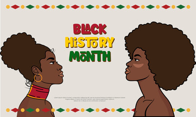 Vector banner design for black history month celebration
