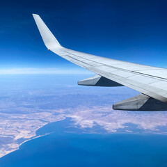 Airplane View Flying Over Baja Mexico
