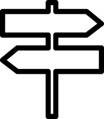 Obraz premium Directional Signpost Icon Illustrating Choice and Options