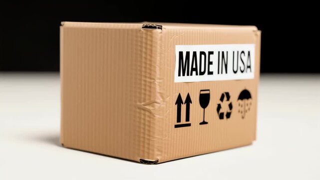 Cardboard box for fragile safe delivery in supply chain logistics, promoting eco friendly packaging for import and export transportation practices