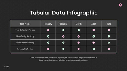 tabular data infographic