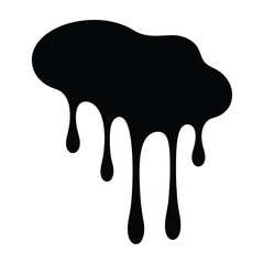 Dramatic ink blot with dripping paint effect for creative design projects now