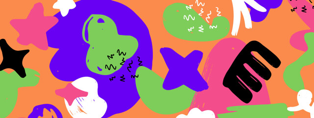 abstract vibrant background with colorful shapes