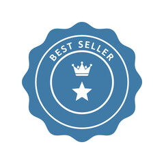 Best seller badge icon   premium quality product achievement seal Vector