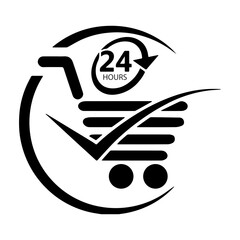24-Hour Shopping Icon