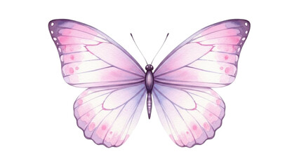 Obraz premium Butterfly with delicate pink and purple watercolor wings