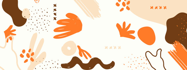 Stylish abstract background with organic shapes