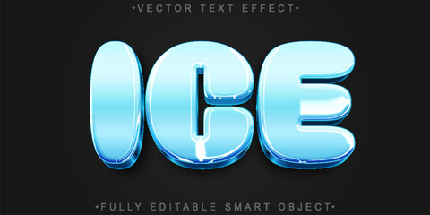  Ice Frozen Frost Effect Vector Fully Editable Smart Object Text Effect