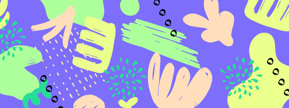 Modern artwork with abstract shapes background