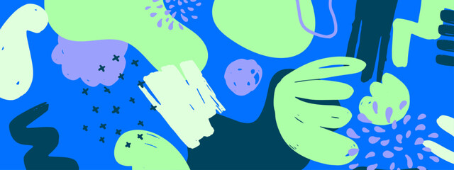 Trendy Abstract Colorful Shapes Creative Background