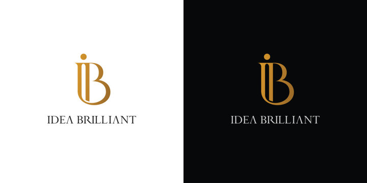 Elegant and luxurious IB logo design
