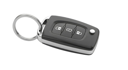 Car key with remote control isolated PNG with Transparent Background