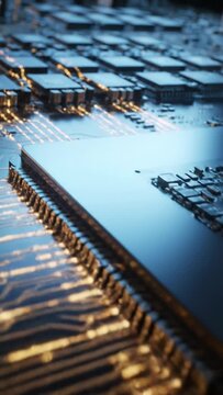 Circuit Board Technology Advanced Microchip Processor Detail