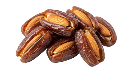 Fresh dates filled with almonds isolated PNG with Transparent Background