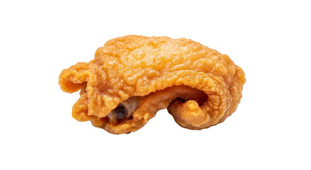 Crispy fried chicken piece isolated PNG with Transparent Background