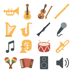 Obraz premium Musical Instruments Assortment: A diverse collection of various musical instruments, capturing the essence of sound and the beauty of creation.